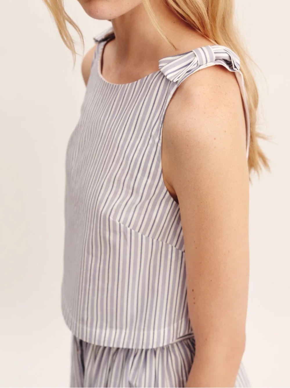 NWOT Posse Romeo Top in Blue Stripe